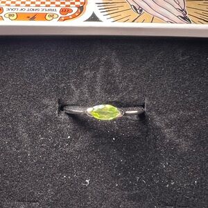 Sterling silver and peridot size 9.5 ring